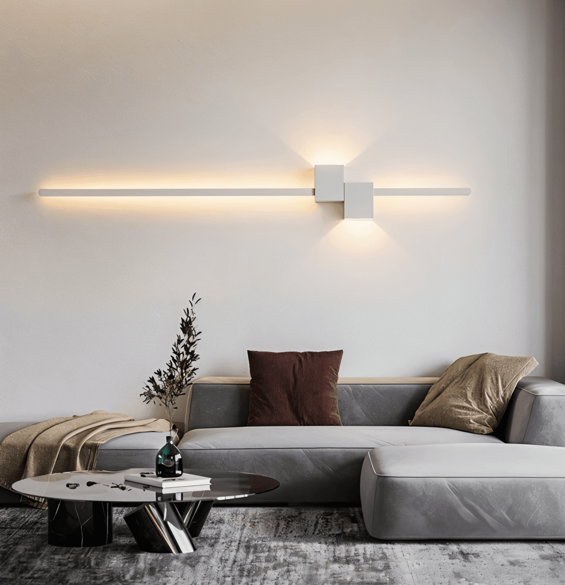 Minimalist LED Wall Sconce — Indirect Metal Lighting
