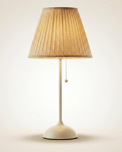 Pleated Shade Table Lamp — Natural Tone