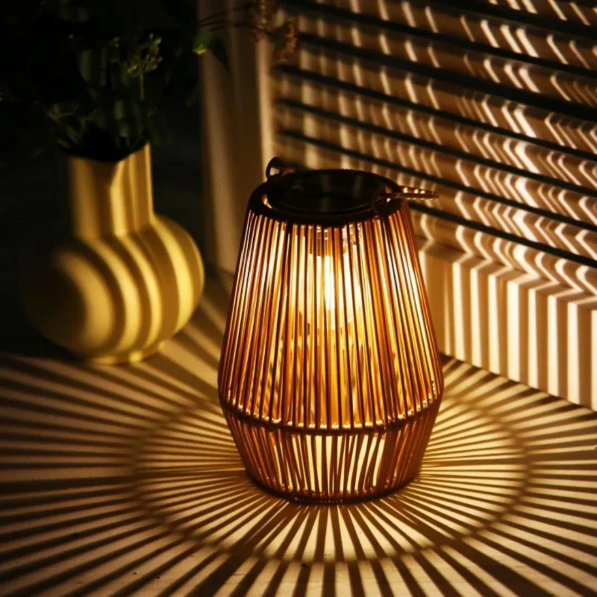 Handmade Solar Garden Lantern — Waterproof Warm Glow