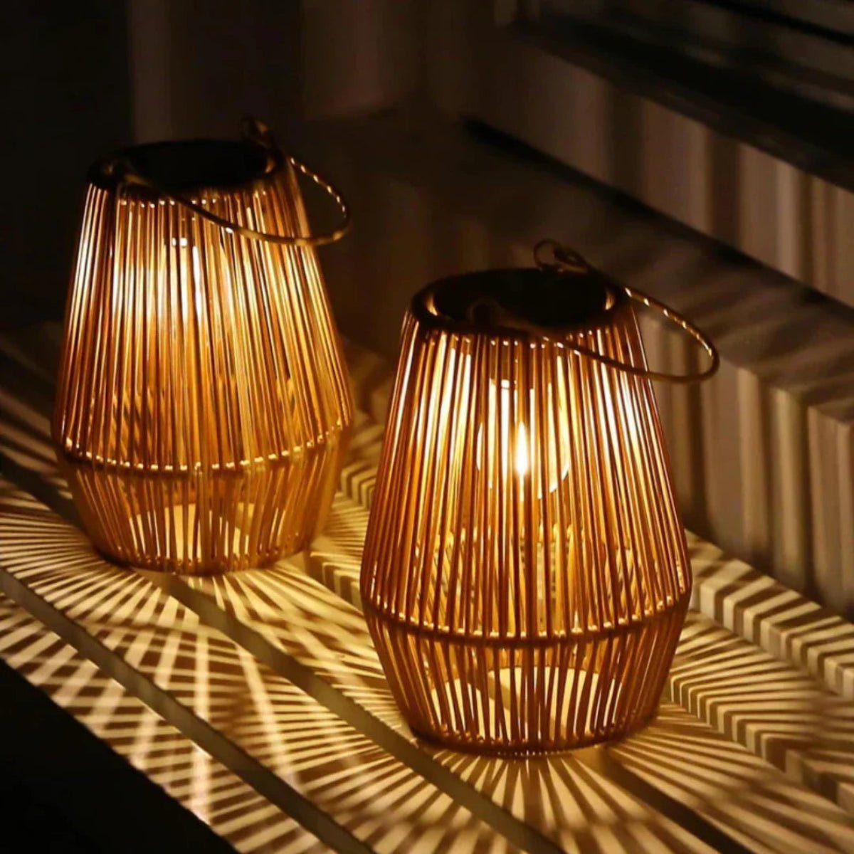 Handmade Solar Garden Lantern — Waterproof Warm Glow