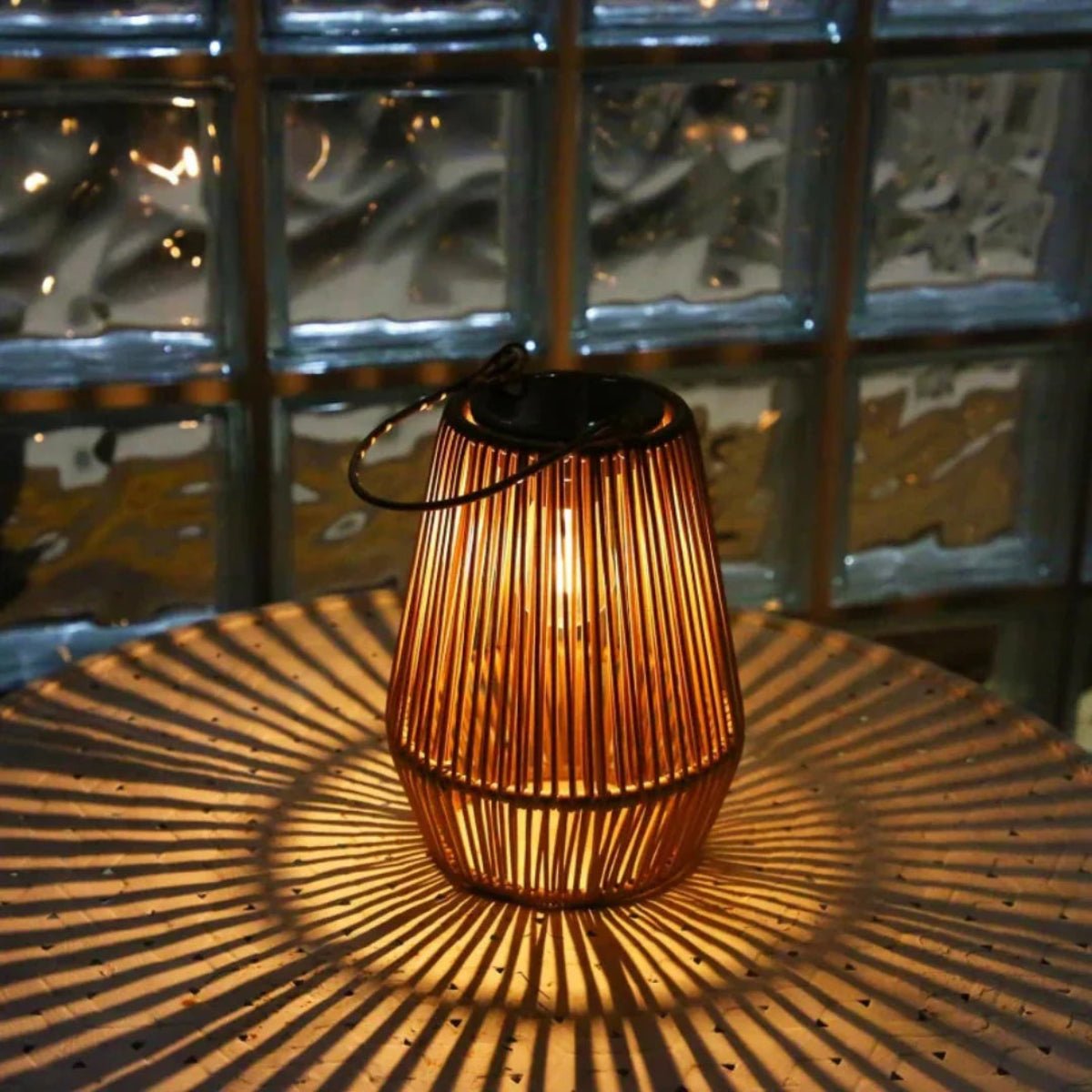 Handmade Solar Garden Lantern — Waterproof Warm Glow