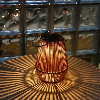 Handmade Solar Garden Lantern — Waterproof Warm Glow