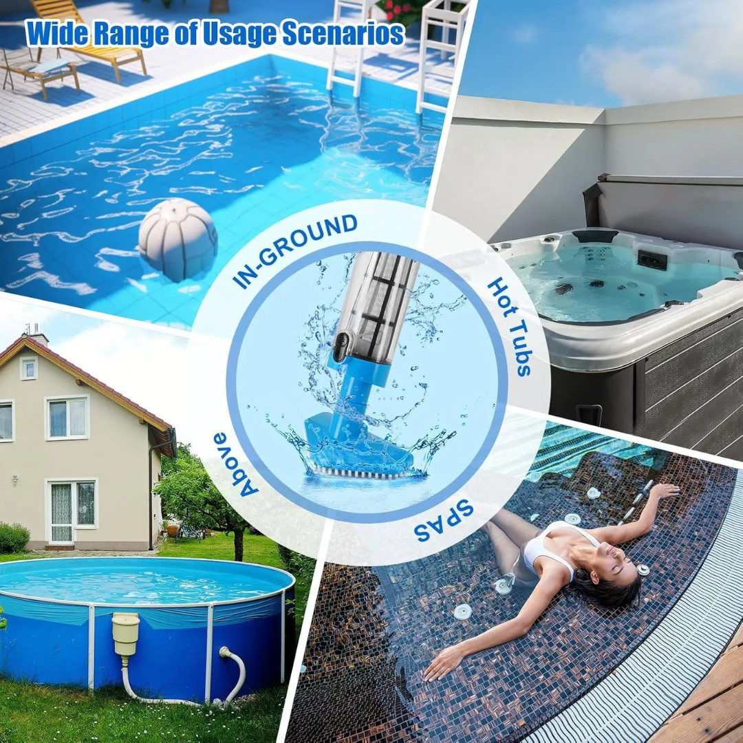 Cordless 3-in-1 Pool Vacuum — Rechargeable Cleaner