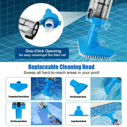 Cordless 3-in-1 Pool Vacuum — Rechargeable Cleaner