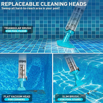 Cordless 3-in-1 Pool Vacuum — Rechargeable Cleaner