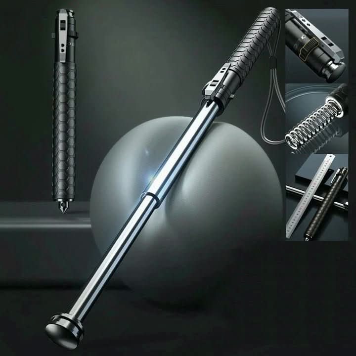 Folding Trekking Pole — Automatic Open, Non-Slip Grip