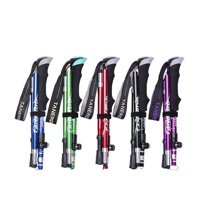 Foldable Adjustable Trekking Poles, Anti-Slip
