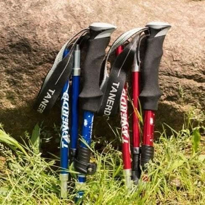 Foldable Adjustable Trekking Poles, Anti-Slip