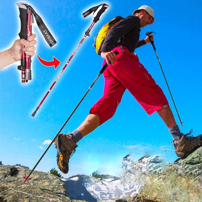 Foldable Trekking Poles — Adjustable Ergonomic Grip