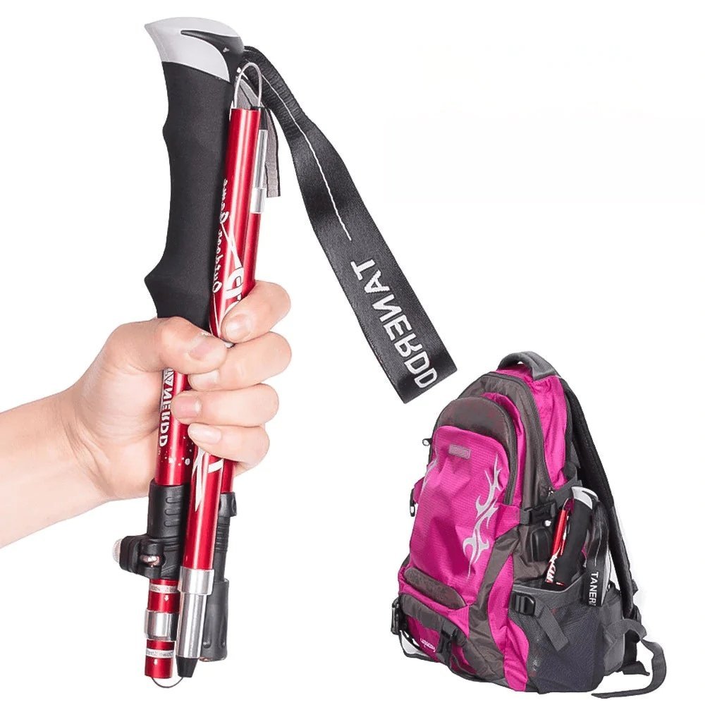 Foldable Trekking Poles — Adjustable Ergonomic Grip