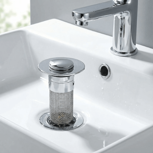 Pop-Up Sink Stopper With Anti-Odor Filter Strainer