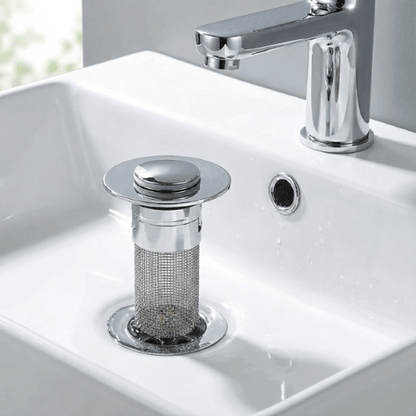 Pop-Up Sink Stopper With Anti-Odor Filter Strainer
