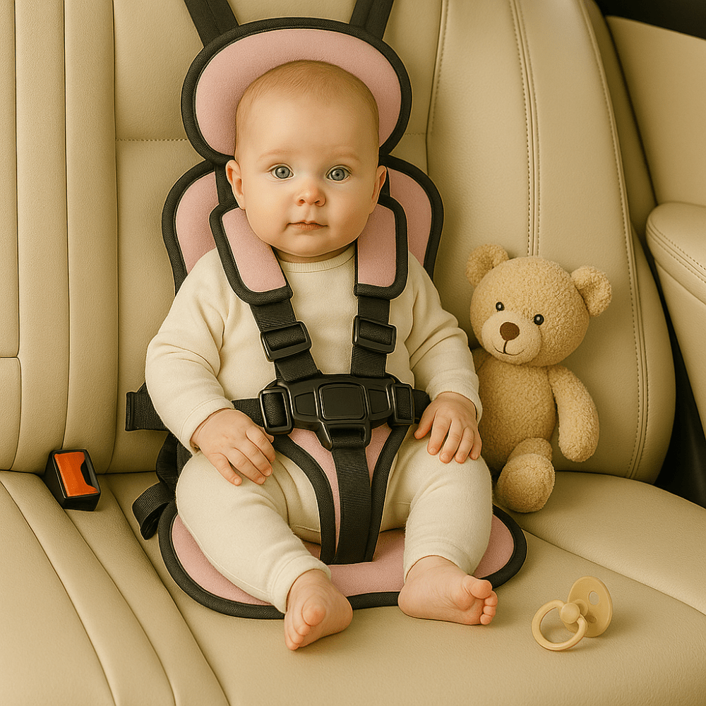 Portable Booster Car Seat — 5-Point Safety Harness