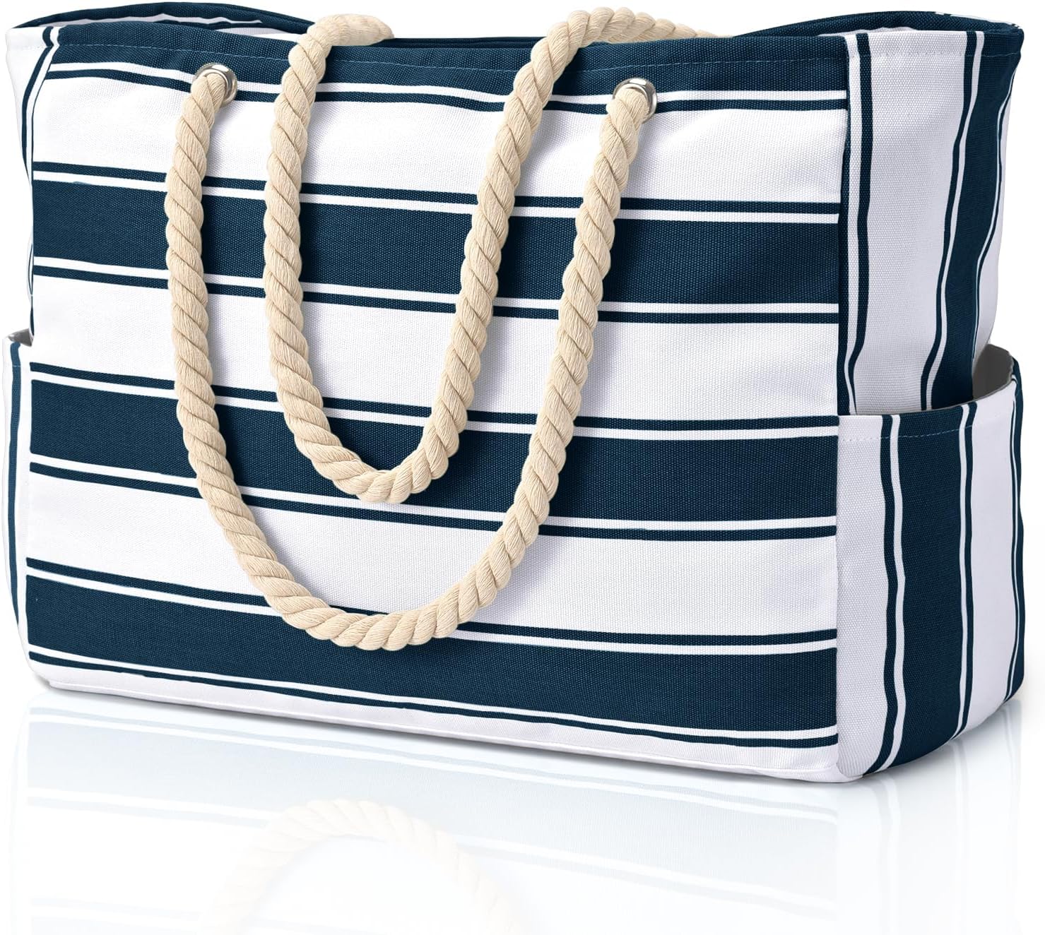 Waterproof Beach Bag — Large 20L Organized Tote