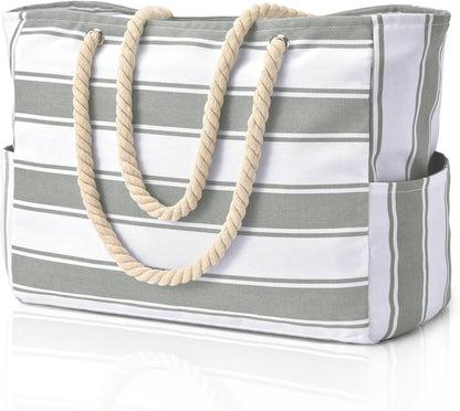 Waterproof Beach Bag — Large 20L Organized Tote