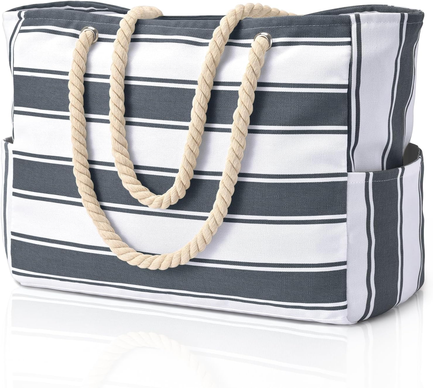 Waterproof Beach Bag — Large 20L Organized Tote