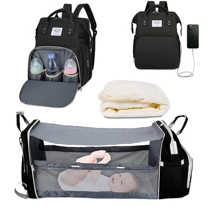 2-in-1 Diaper Bag With Foldable Changing Pad