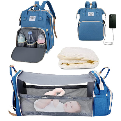 2-in-1 Diaper Bag With Foldable Changing Pad