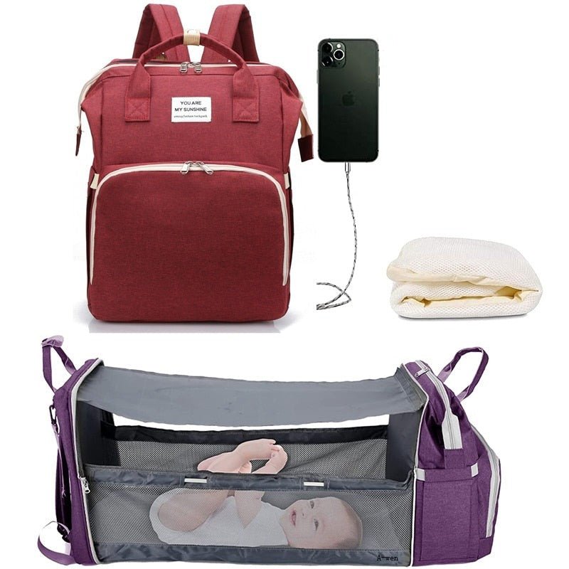 2-in-1 Diaper Bag With Foldable Changing Pad