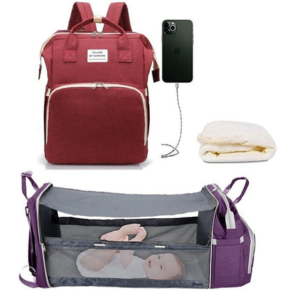 2-in-1 Diaper Bag With Foldable Changing Pad