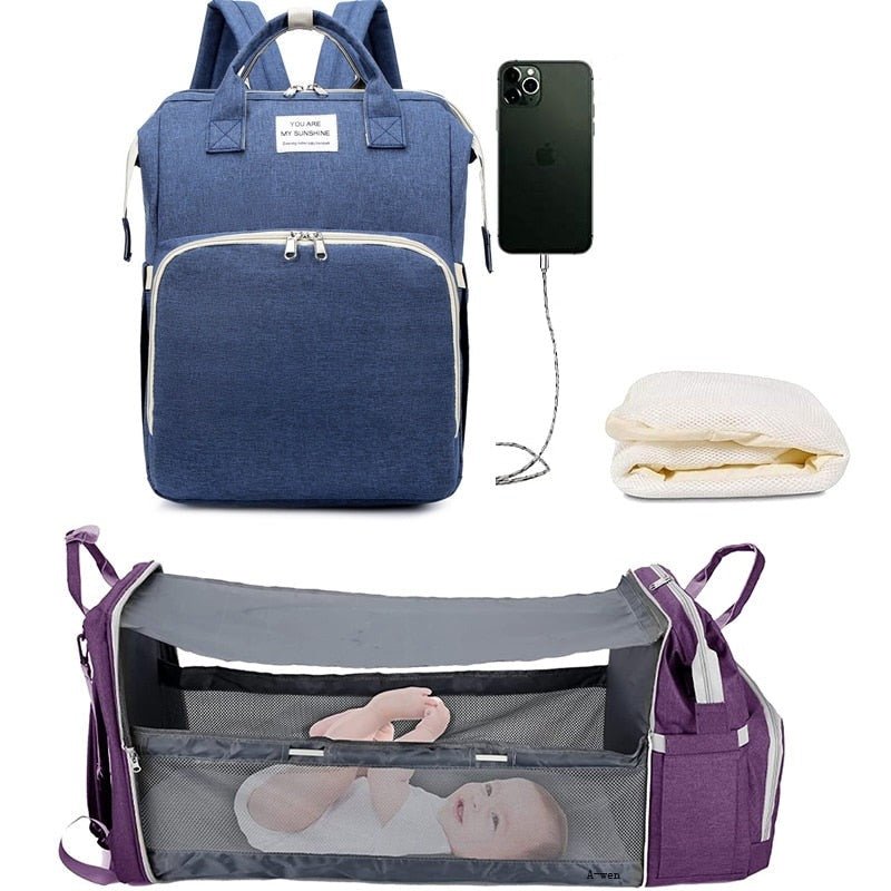 2-in-1 Diaper Bag With Foldable Changing Pad