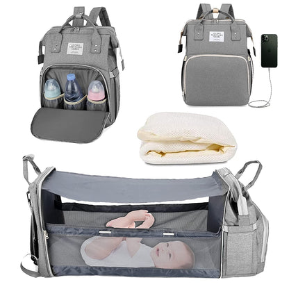 2-in-1 Diaper Bag With Foldable Changing Pad
