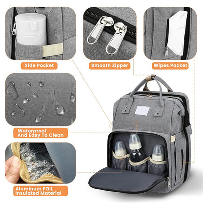 2-in-1 Diaper Bag With Foldable Changing Pad