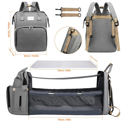 2-in-1 Diaper Bag With Foldable Changing Pad
