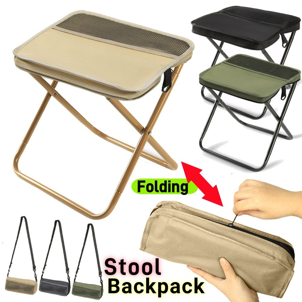 2-in-1 Folding Backpack Chair — Waterproof for Hikes