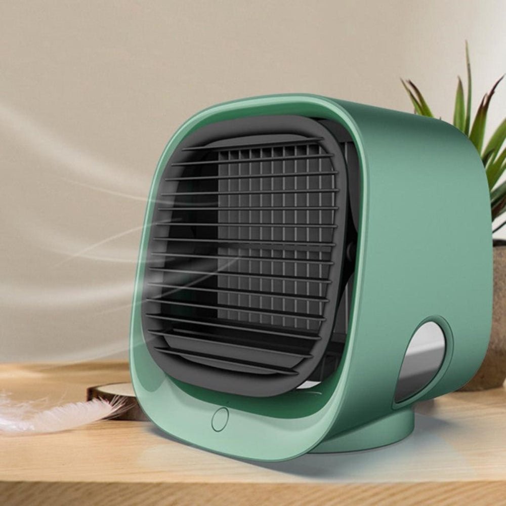 2-in-1 Air Cooler & Humidifier — Compact USB Fan