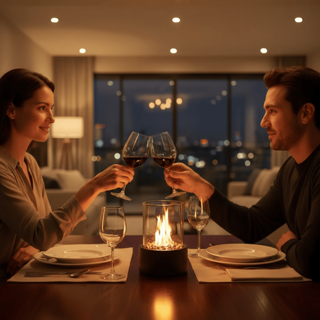 Tabletop Bioethanol Fireplace — Smokeless Warm Glow