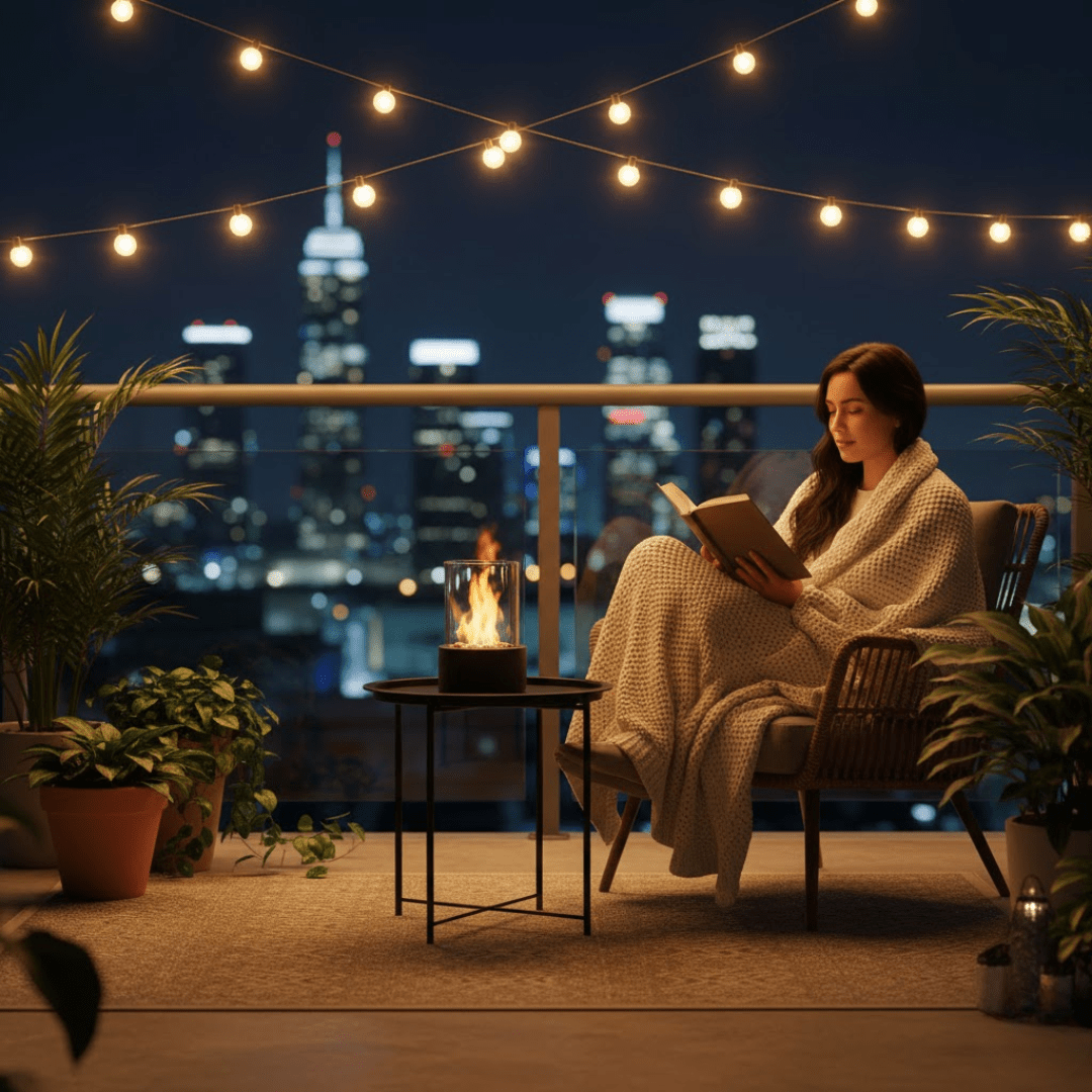 Tabletop Bioethanol Fireplace — Smokeless Warm Glow