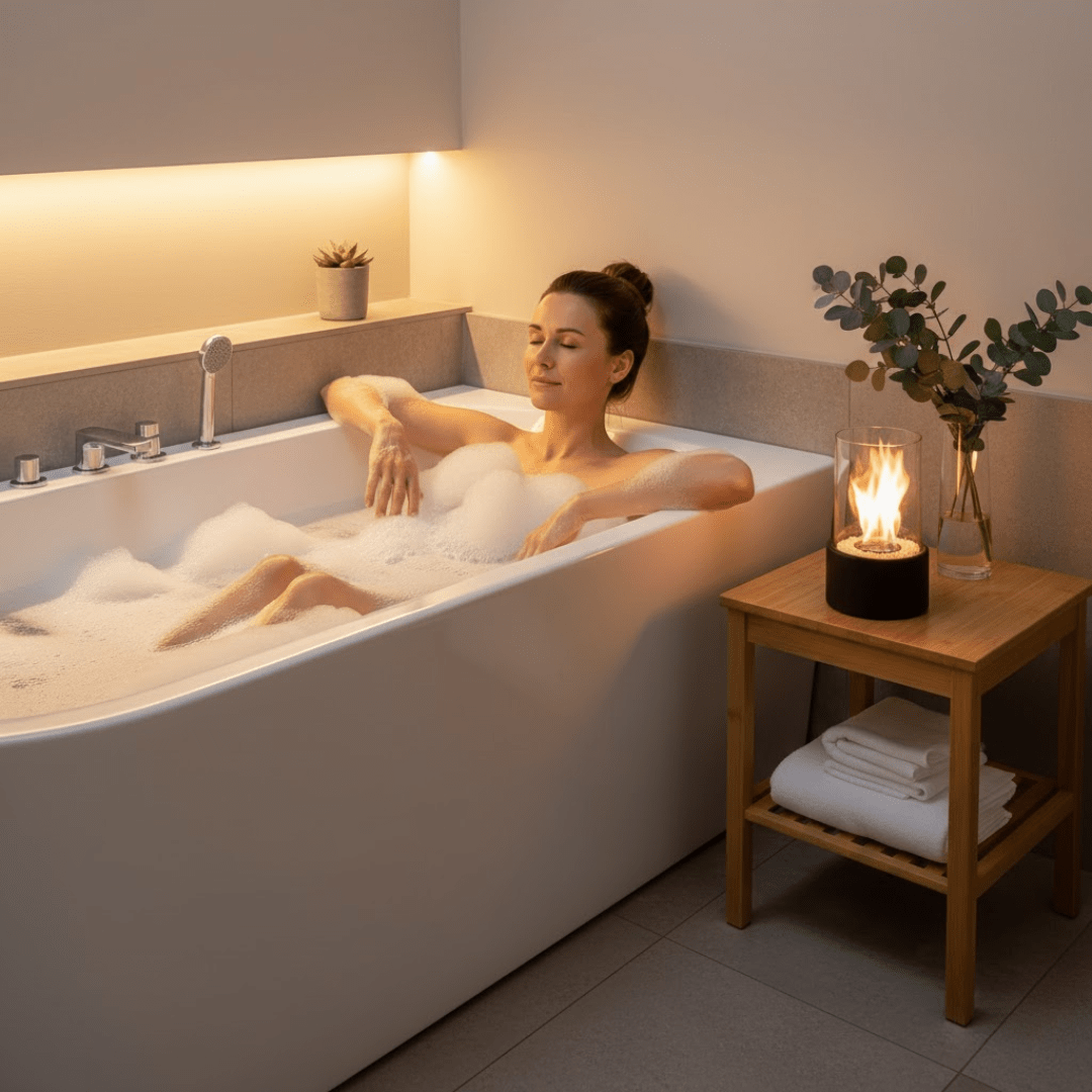 Tabletop Bioethanol Fireplace — Smokeless Warm Glow