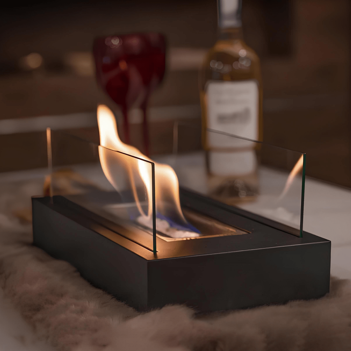 Tabletop Bioethanol Fireplace — Portable Indoor & Outdoor