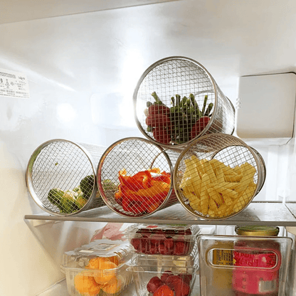 Rotating Grill Basket — Stainless Steel Even Cooking