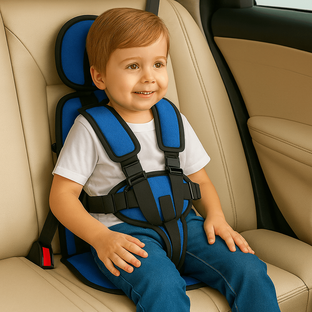 Portable Folding Car Seat — 5-Point Harness Travel