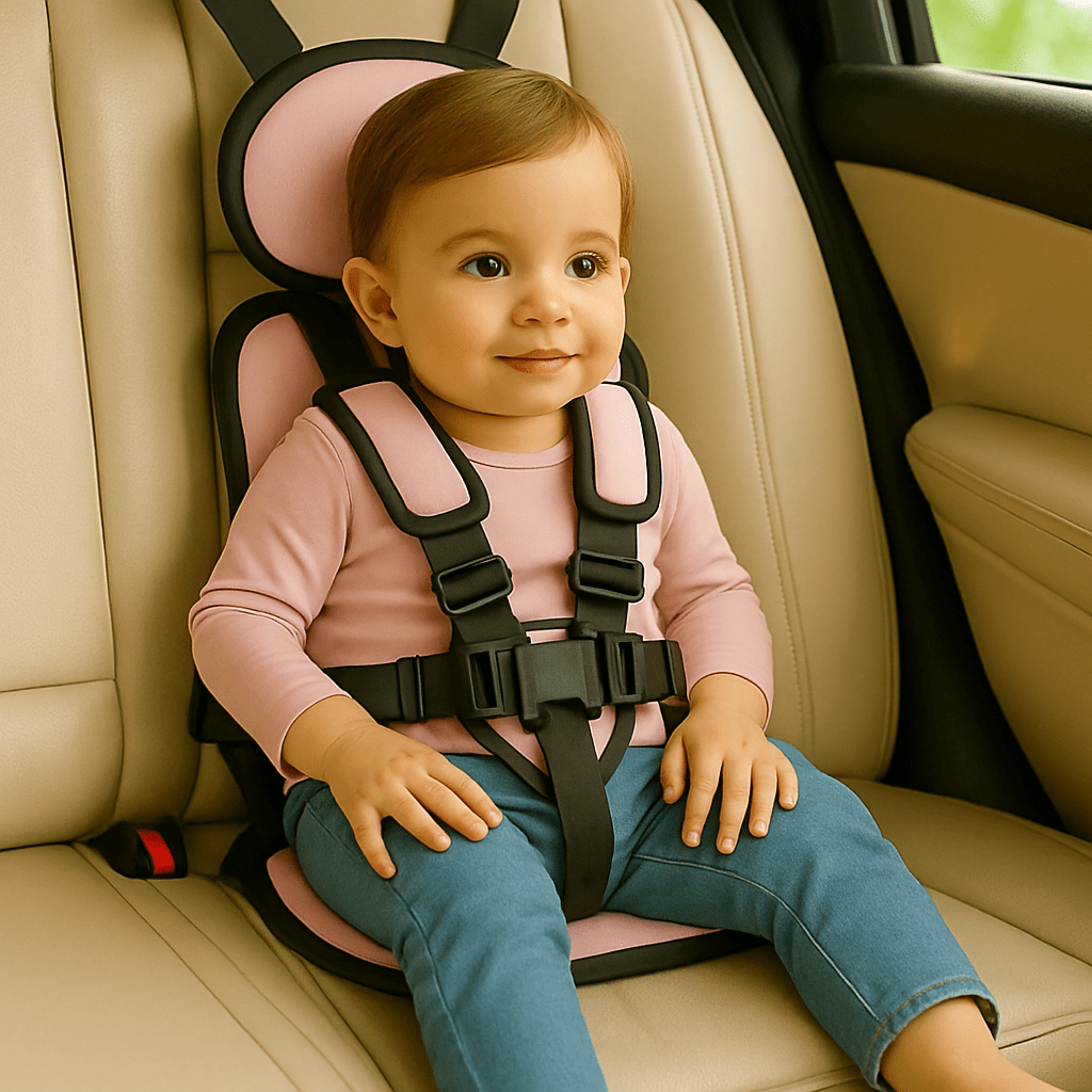 Portable Folding Car Seat — 5-Point Harness Travel