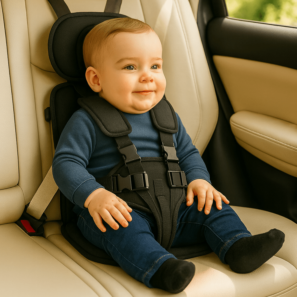 Portable Folding Car Seat — 5-Point Harness Travel