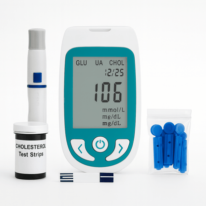 Cholesterol & Glucose Test Kit — Home Monitor