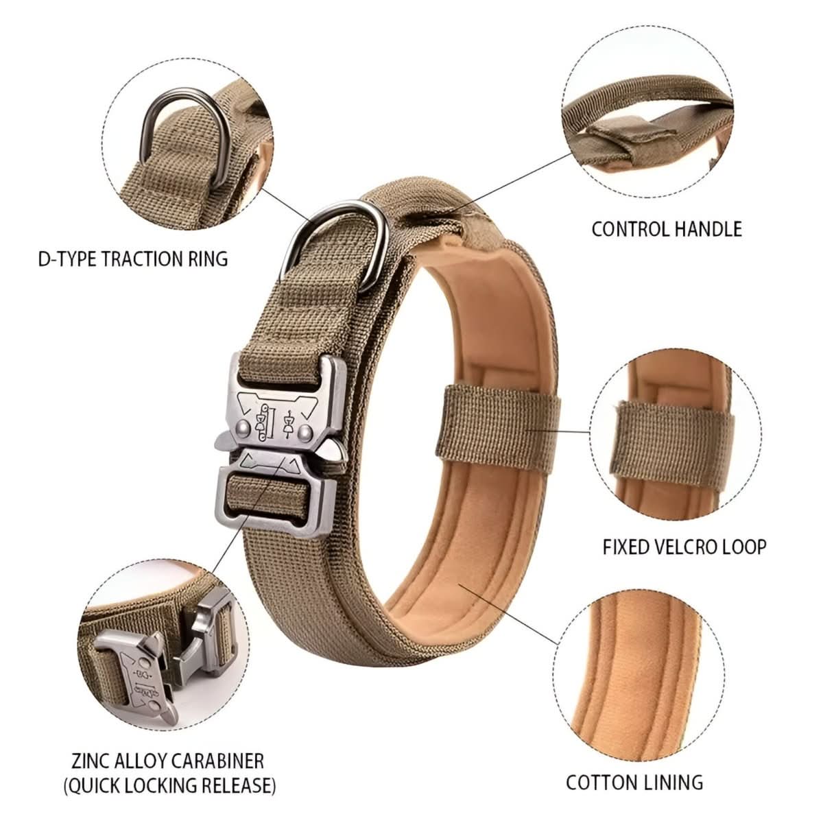 Tactical Nylon Dog Collar — Adjustable & Durable