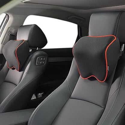 Memory Foam Car Neck Pillows — Ergonomic Set of 2