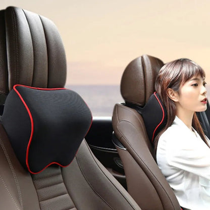 Memory Foam Car Neck Pillows — Ergonomic Set of 2
