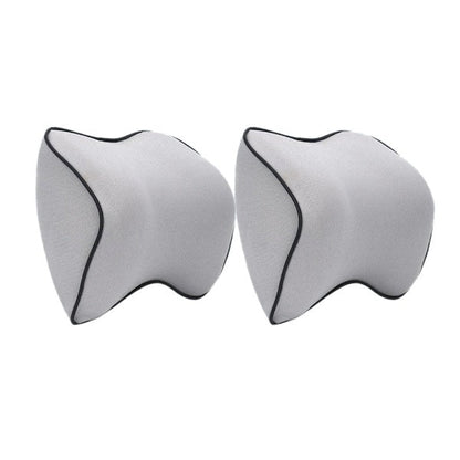 Memory Foam Car Neck Pillows — Ergonomic Set of 2