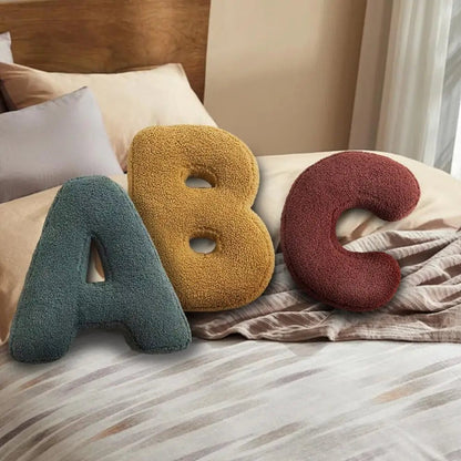 Personalized Velvet Alphabet Pillow for Sofa & Bed