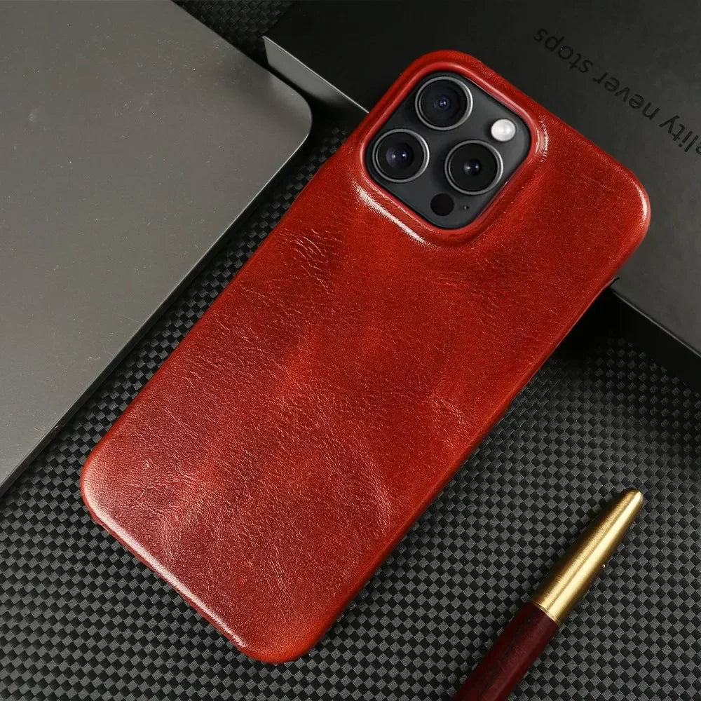 Genuine Leather iPhone Case — Handmade & Durable