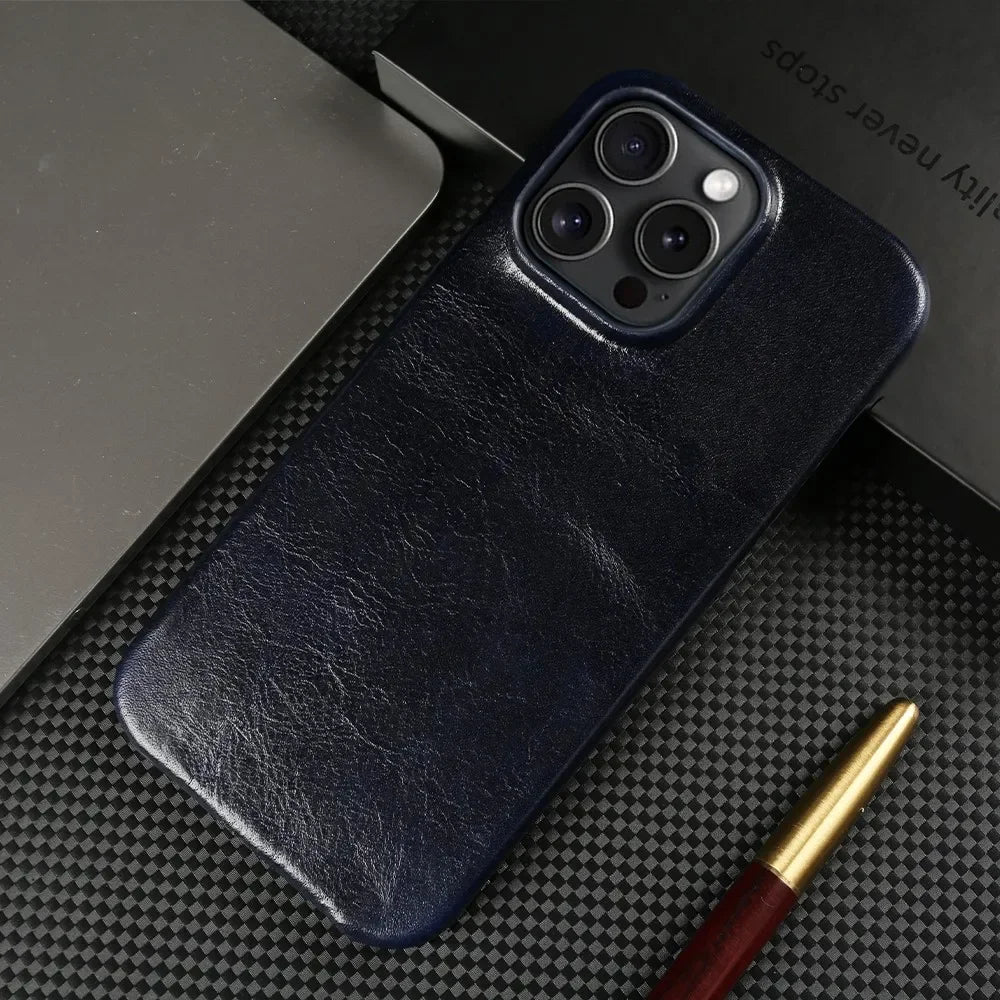 Genuine Leather iPhone Case — Handmade & Durable