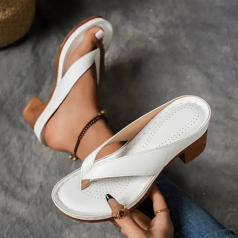 Women's Orthopedic Slip-On Sandals with Comfort Heel