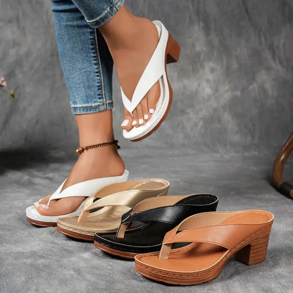Women's Orthopedic Slip-On Sandals with Comfort Heel