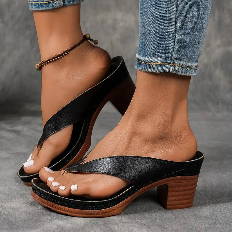 Orthopedic Heeled Slippers — Comfort and Arch Support
