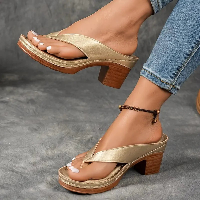 Women's Orthopedic Slip-On Sandals with Comfort Heel